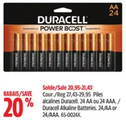 Canadian Tire Duracell Alkaline Batteries offer
