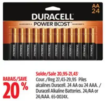 Canadian Tire Duracell Alkaline Batteries offer
