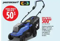 Canadian Tire Mastercraft 2 x 20V Brushless Lawn Mower offer