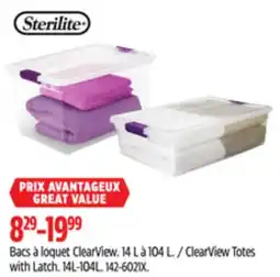 Canadian Tire ClearView Totes with Latch offer