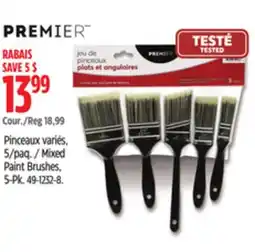 Canadian Tire Premier Mixed Paint Brushes, 5-Pk offer