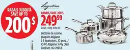 Canadian Tire Lagostina 10-Pc Atigiano 3-Ply Clad Cookset offer