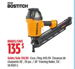 Canadian Tire Bostitch 28° 28° Framing Nailer, 31⁄2˝ offer