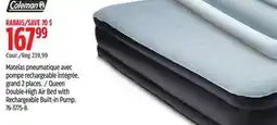 Canadian Tire Coleman Queen Double-High Air Bed with Rechargeable Built-in Pump offer
