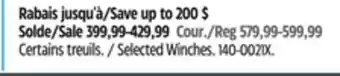 Canadian Tire Selected Winches offer