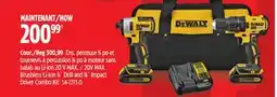 Canadian Tire Dewalt 20V MAX Brushless Li-Ion 1⁄2˝ Drill and 1⁄4˝ Impact Driver Combo Kit offer