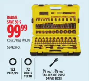 Canadian Tire Stanley Black Chrome Socket Sets offer