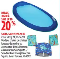 Canadian Tire Selected Pool Loungers or Sea Squirts Swim Trainers offer