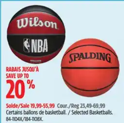 Canadian Tire Selected Basketballs offer