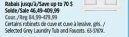Canadian Tire Selected Grey Laundry Tub and Faucets offer