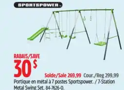 Canadian Tire Sportspower 7-Station Metal Swing Set offer