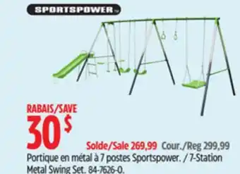 Canadian Tire Sportspower 7-Station Metal Swing Set offer