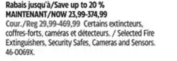 Canadian Tire Selected Fire Extinguishers, Security Safes, Cameras and Sensors offer