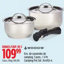 Canadian Tire 3-Pc Camping Pot Set offer
