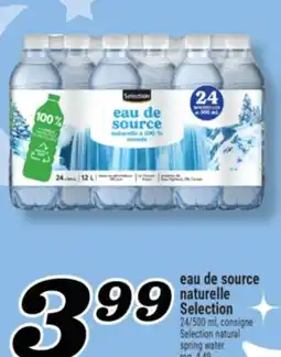 Marché Richelieu EAU DE SOURCE NATURELLE SELECTION | SELECTION NATURAL SPRING WATER offer