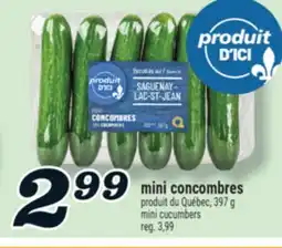 Marché Richelieu mini concombres | mini cucumbers offer