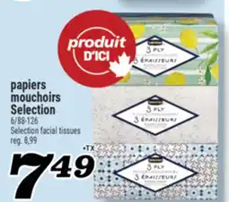 Marché Richelieu papiers mouchoirs Selection offer