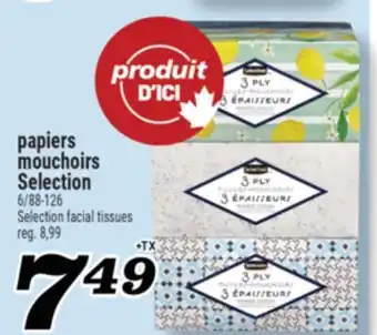 Marché Richelieu papiers mouchoirs Selection offer