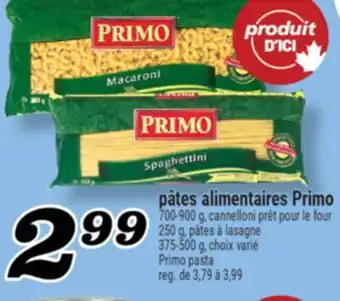 Marché Richelieu PÂTES ALIMENTAIRES PRIMO | PRIMO PASTA offer
