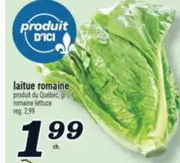 Marché Richelieu LAITUE ROMAINE | ROMAINE LETTUCE offer