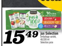 Marché Richelieu JUS SELECTION | SELECTION JUICE offer
