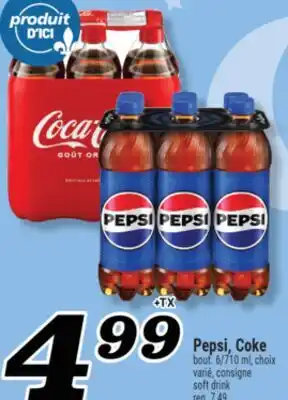 Marché Richelieu PEPSI, COKE | SOFT DRINK offer