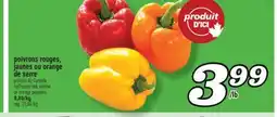 Marché Richelieu POIVRONS ROUGES, JAUNES OU ORANGE DE SERRE | HOTHOUSE RED, YELLOW OR ORANGE PEPPERS offer
