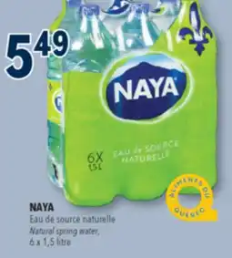 Familiprix NAYA Natural spring water, 6 x 1,5 litre offer