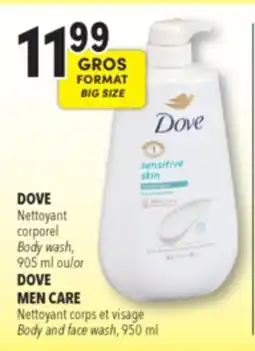 Familiprix DOVE MEN CARE Nettoyant corps et visage Body and face wash, 950 ml offer