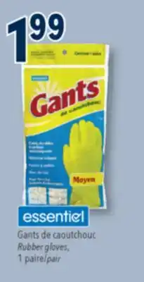 Familiprix ESSENTIEL Rubber gloves, 1 pair offer