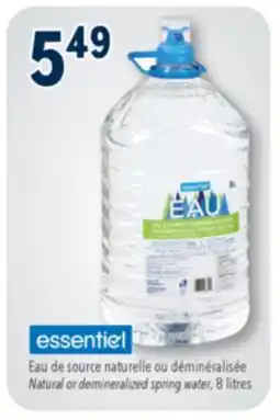 Familiprix Natural or demineralized spring water, 8 litres offer