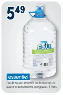 Familiprix Natural or demineralized spring water, 8 litres offer