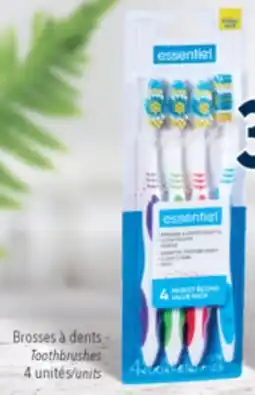 Familiprix essential Toothbrushes 4 units offer