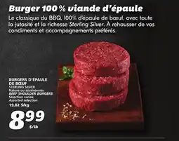 IGA STERLING SILVER BEEF SHOULDER BURGERS offer