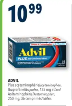 Familiprix ADVIL Ibuprofen, 125 mg Acetaminophen, 250 mg, 36 tablets offer