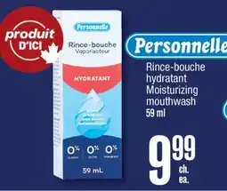 Jean Coutu PERSONNELLE Moisturizing mouthwash offer