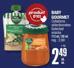 Jean Coutu BABY GOURMET Selected snacks offer