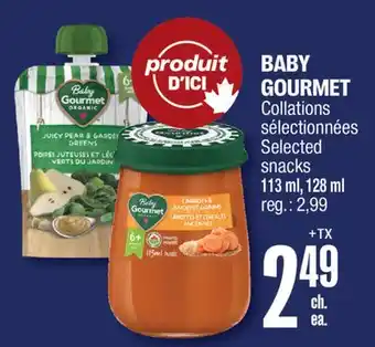 Jean Coutu BABY GOURMET Selected snacks offer