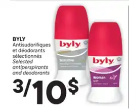 Brunet BYLY Antisudorifiques et déodorants sélectionnés offer