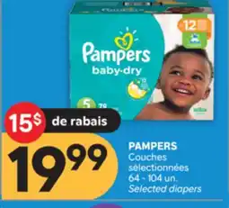 Brunet PAMPERS Couches sélectionnées offer