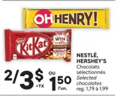 Brunet NESTLÉ, HERSHEY'S Chocolats sélectionnés offer