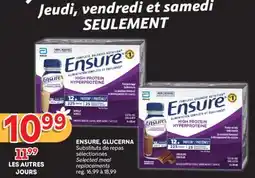Brunet ENSURE, GLUCERNA Substituts de repas sélectionnés offer