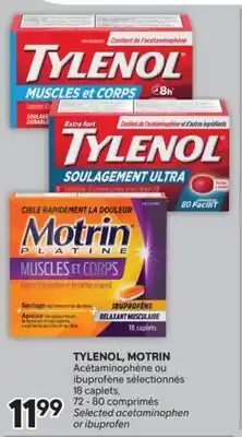 Brunet TYLENOL, MOTRIN Acétaminophène ou ibuprofène sélectionnés offer