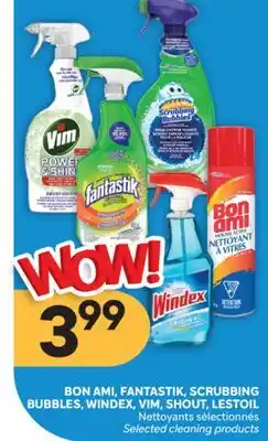 Brunet BON AMI, FANTASTIK, SCRUBBING BUBBLES, WINDEX, VIM, SHOUT, LESTOIL Nettoyants sélectionnés offer
