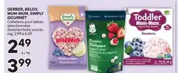 Brunet GERBER, BELOV, MUM-MUM, SIMPLY GOURMET Collations pour bébés sélectionnées offer