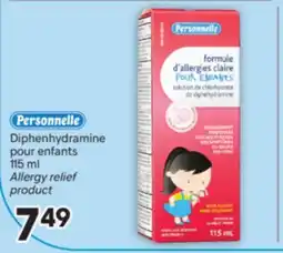 Brunet PERSONNELLE Diphenhydramine pour enfants offer