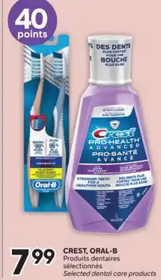 Brunet CREST ou ORAL-B Produits dentaires sélectionnés offer