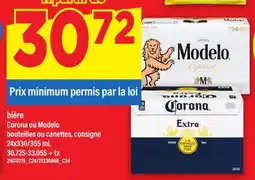 Maxi BIÈRE CORONA OU MODELO, 24X330/355 ML offer