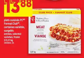 Maxi PLATS CUISINÉS PCMD FORMAT CLUBMC | ENTRÉES, 2/2,27 KG offer