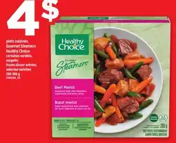 Maxi PLATS CUISINÉS GOURMET STEAMERS HEALTHY CHOICE, 269-306 g offer